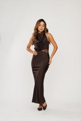 Vestido Satin Lace